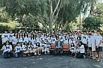 Muss students with Russell Muss students with Jewish National Fund-USA CEO Russell F. Robinson (Courtesy photo)